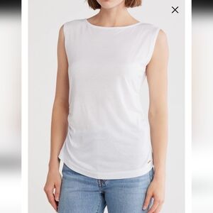 Women's Elie Tahari Side Ruched Tank Size M